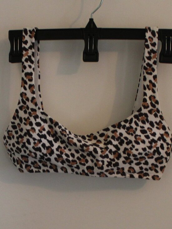 aerie Other - Aerie Leopard Scoop Bikini Top Size small